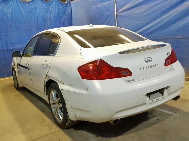 JNKCV61F89M364501 - 2009 INFINITI G37 WHITE photo 3