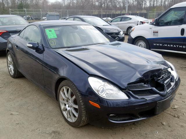 WDBWK56F97F135240 - 2007 MERCEDES-BENZ SLK 350 BLUE photo 1