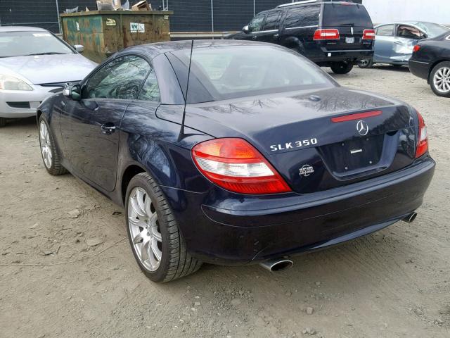 WDBWK56F97F135240 - 2007 MERCEDES-BENZ SLK 350 BLUE photo 3