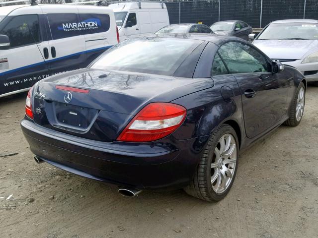 WDBWK56F97F135240 - 2007 MERCEDES-BENZ SLK 350 BLUE photo 4