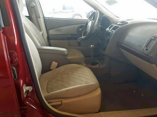 1G1ZT62845F198194 - 2005 CHEVROLET MALIBU MAX ბურგუნდია ფოტო 5