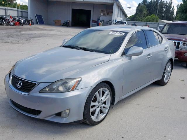 JTHBK262365016694 - 2006 LEXUS IS 250 SILVER photo 2