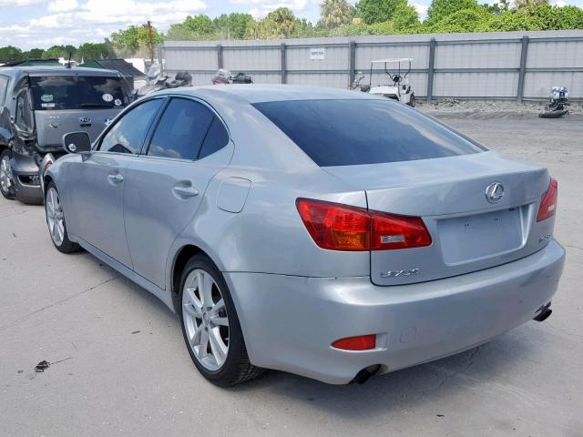 JTHBK262365016694 - 2006 LEXUS IS 250 SILVER photo 3