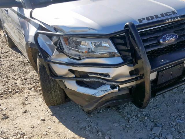 1FM5K8AT4GGA86854 - 2016 FORD EXPLORER P SILVER photo 9