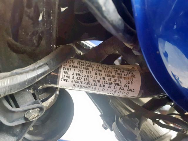 JKAEXMF186DA26000 - 2006 KAWASAKI EX250 F BLUE photo 10