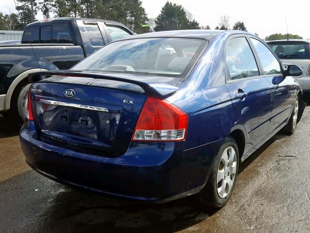 KNAFE121185545790 - 2008 KIA SPECTRA EX BLUE photo 4