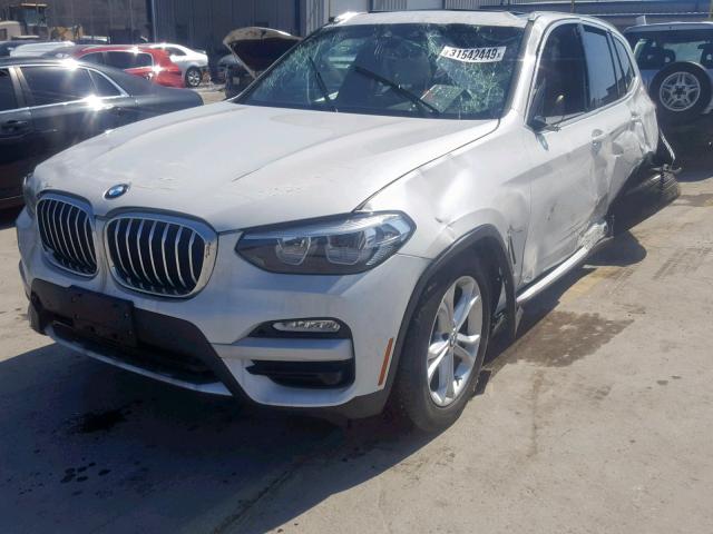 5UXTR9C56KLD91267 - 2019 BMW X3 XDRIVE3 WHITE photo 2