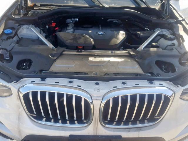 5UXTR9C56KLD91267 - 2019 BMW X3 XDRIVE3 WHITE photo 7