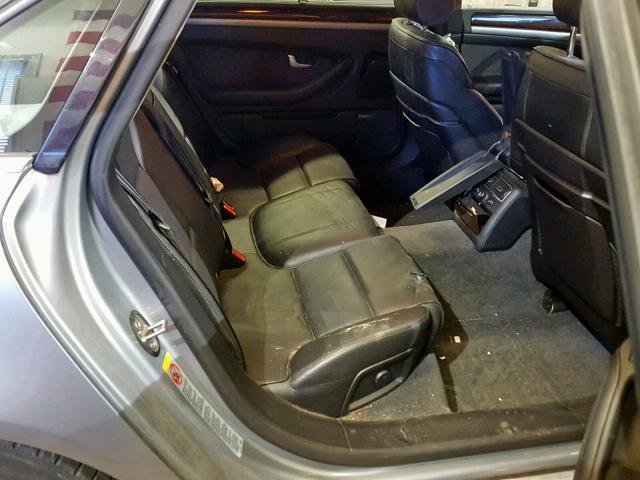 WAUML44E26N015520 - 2006 AUDI A8 L QUATT GRAY photo 6