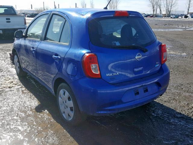 3N1CK3CP2FL246144 - 2015 NISSAN MICRA BLUE photo 3