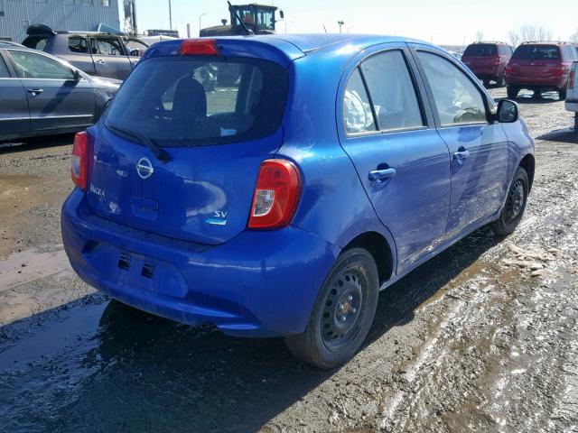 3N1CK3CP2FL246144 - 2015 NISSAN MICRA BLUE photo 4