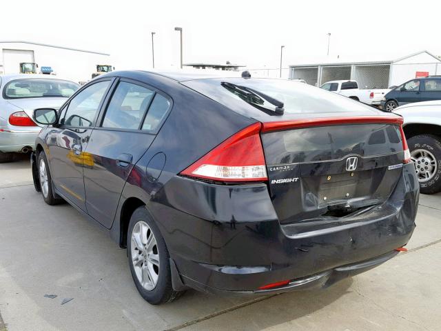 JHMZE2H78AS023830 - 2010 HONDA INSIGHT EX BLACK photo 3