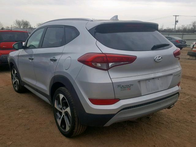 KM8J3CA25HU410824 - 2017 HYUNDAI TUCSON LIM SILVER photo 3