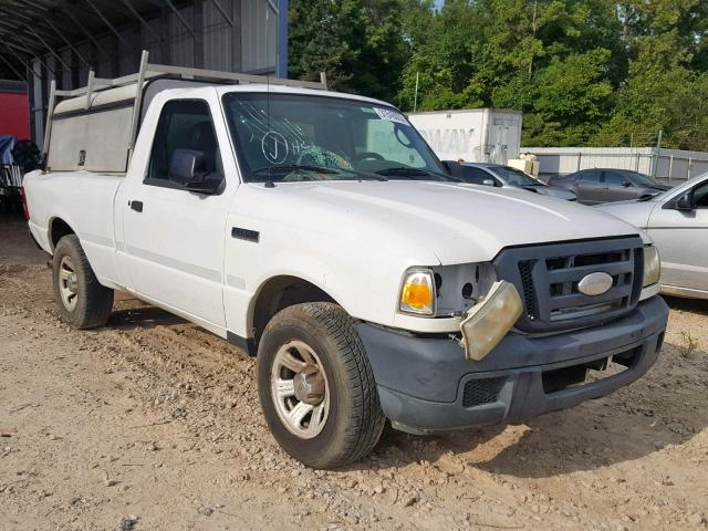 1FTYR10D37PA30273 - 2007 FORD RANGER WHITE photo 1