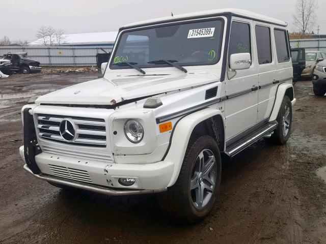 WDCYC7BF0BX187457 - 2011 MERCEDES-BENZ G 55 AMG WHITE photo 2