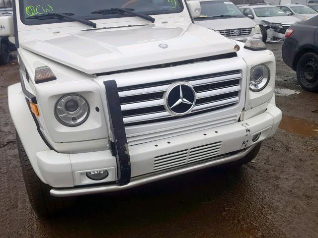 WDCYC7BF0BX187457 - 2011 MERCEDES-BENZ G 55 AMG WHITE photo 9