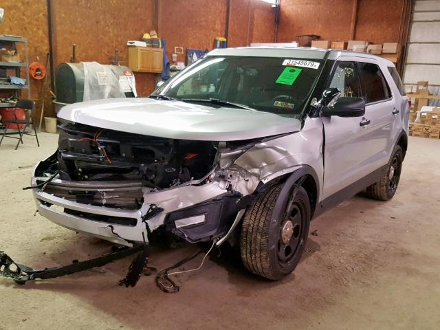 1FM5K8AR2KGA29372 - 2019 FORD EXPLORER P WHITE photo 2