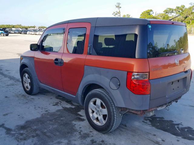 5J6YH18573L020437 - 2003 HONDA ELEMENT EX ORANGE photo 3