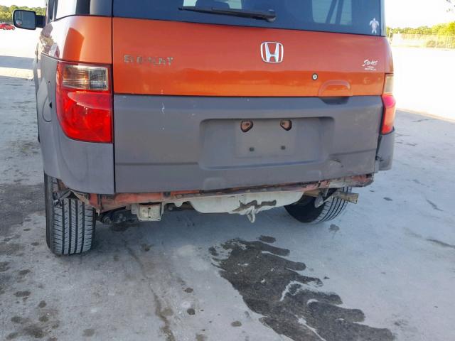 5J6YH18573L020437 - 2003 HONDA ELEMENT EX ORANGE photo 9