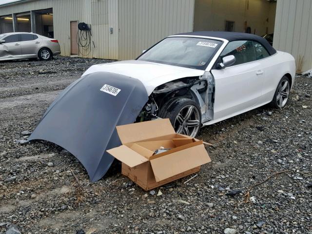 WAUVGAFH1DN017366 - 2013 AUDI S5 PRESTIG WHITE photo 2