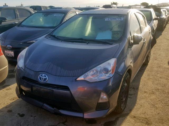 JTDKDTB31D1032235 - 2013 TOYOTA PRIUS C GRAY photo 2