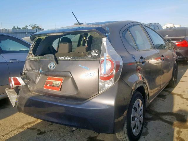 JTDKDTB31D1032235 - 2013 TOYOTA PRIUS C GRAY photo 4