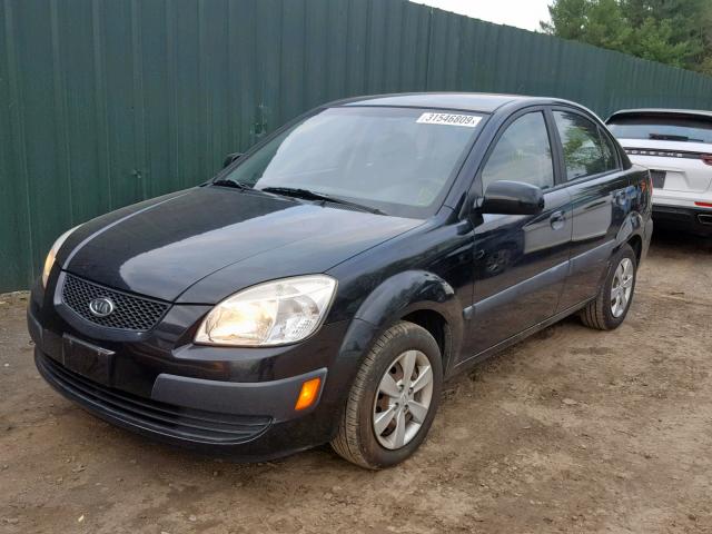 KNADE123486352746 - 2008 KIA RIO BASE BLACK photo 2