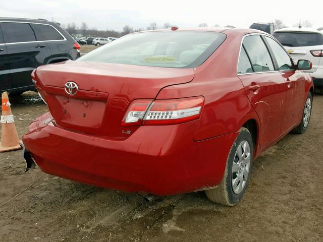 4T4BF3EK5BR154011 - 2011 TOYOTA CAMRY RED photo 4
