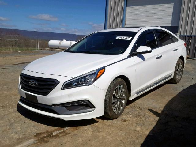 5NPE34AFXHH454150 - 2017 HYUNDAI SONATA SPO WHITE photo 2