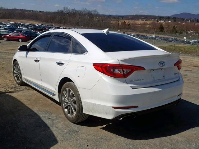 5NPE34AFXHH454150 - 2017 HYUNDAI SONATA SPO WHITE photo 3