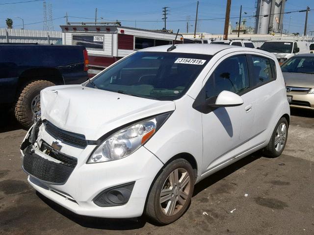 KL8CD6S94EC406751 - 2014 CHEVROLET SPARK 1LT WHITE photo 2