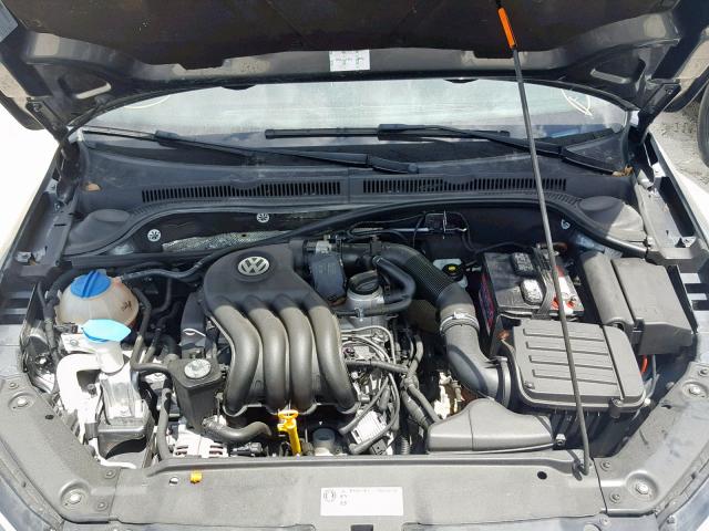 3VW2K7AJ4CM332234 - 2012 VOLKSWAGEN JETTA BASE GRAY photo 7