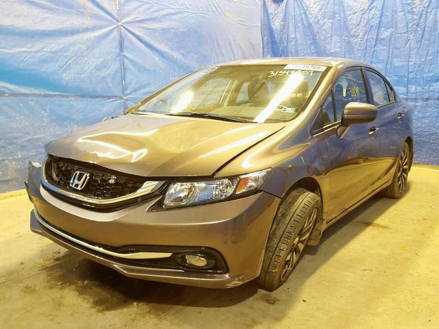 19XFB2F96FE272381 - 2015 HONDA CIVIC EXL GRAY photo 2