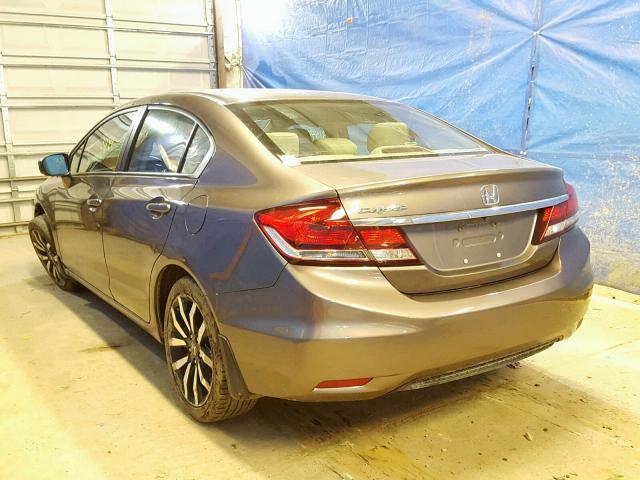 19XFB2F96FE272381 - 2015 HONDA CIVIC EXL GRAY photo 3