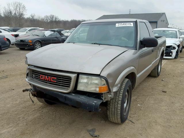 1GTCS195218191810 - 2001 GMC SONOMA BEIGE photo 2