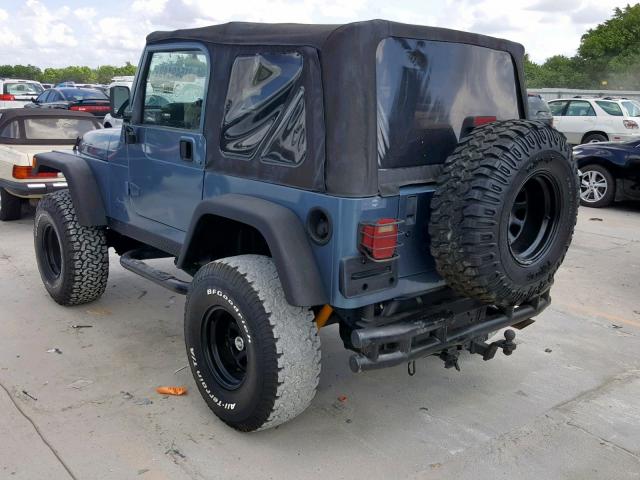 1J4FY29P2XP451196 - 1999 JEEP WRANGLER / BLUE photo 3