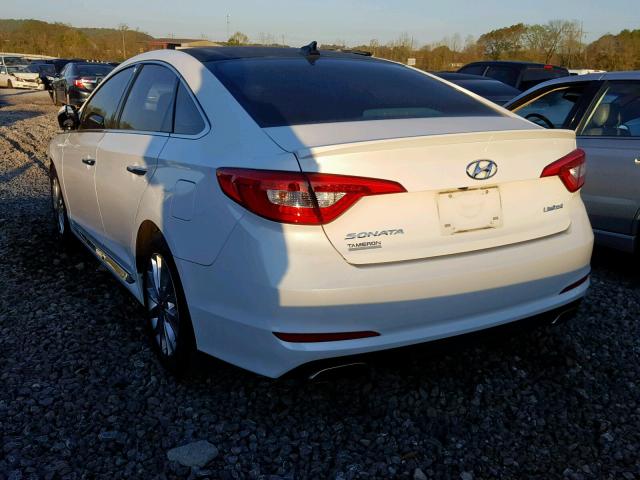 5NPE34AF7FH049022 - 2015 HYUNDAI SONATA SPO WHITE photo 3