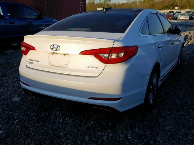 5NPE34AF7FH049022 - 2015 HYUNDAI SONATA SPO WHITE photo 4