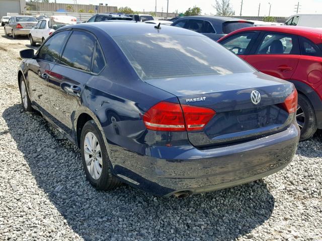 1VWAP7A31DC070853 - 2013 VOLKSWAGEN PASSAT S BLUE photo 3