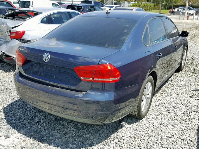 1VWAP7A31DC070853 - 2013 VOLKSWAGEN PASSAT S BLUE photo 4