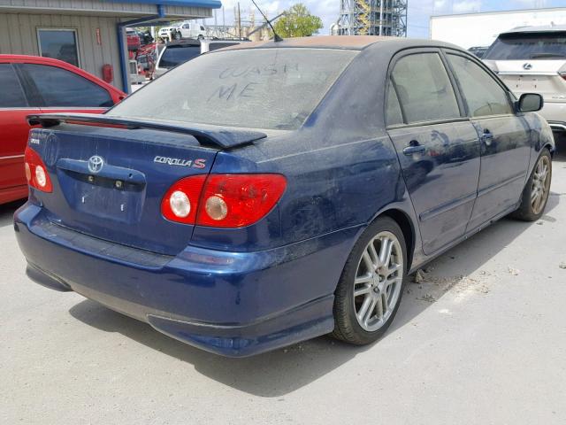 1NXBR32EX7Z816124 - 2007 TOYOTA COROLLA S BLUE photo 4