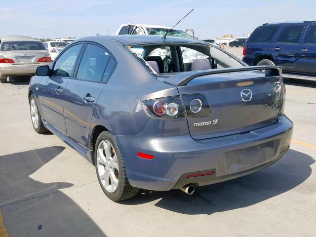 JM1BK323981150464 - 2008 MAZDA 3 S GRAY photo 3