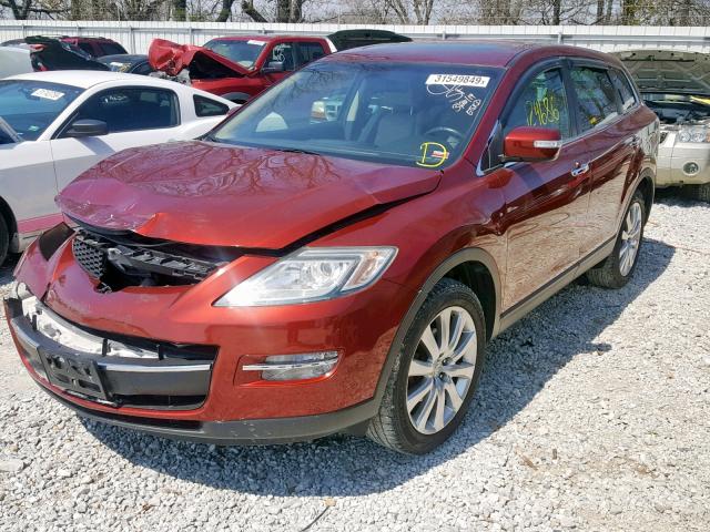 JM3TB38A280157814 - 2008 MAZDA CX-9 BURGUNDY photo 2