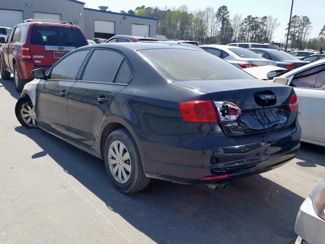 3VW2K7AJ4DM295123 - 2013 VOLKSWAGEN JETTA BASE 黑色 照片 3