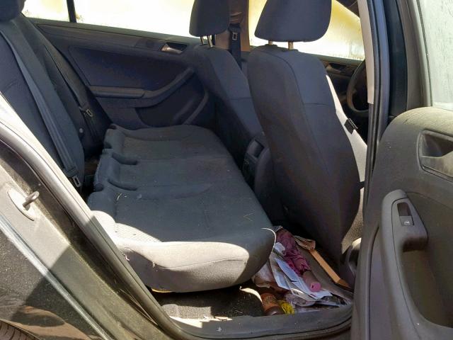 3VW2K7AJ4DM295123 - 2013 VOLKSWAGEN JETTA BASE 黑色 照片 6