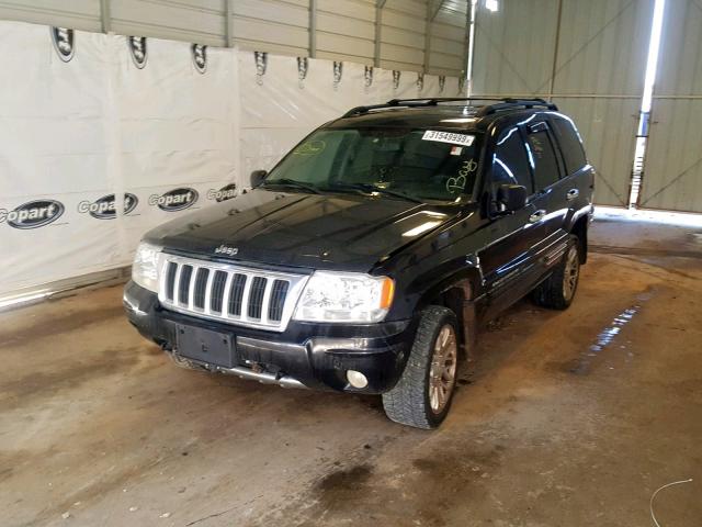 1J8GW58N04C342622 - 2004 JEEP GRAND CHER BLACK photo 2