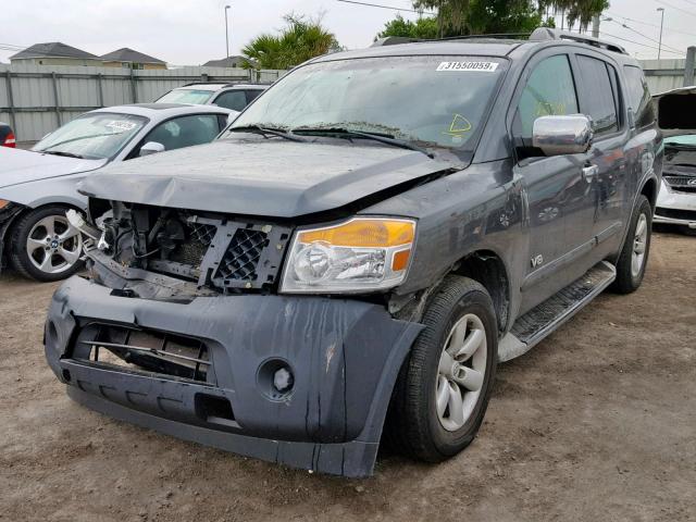 5N1AA08D68N614473 - 2008 NISSAN ARMADA SE CHARCOAL photo 2