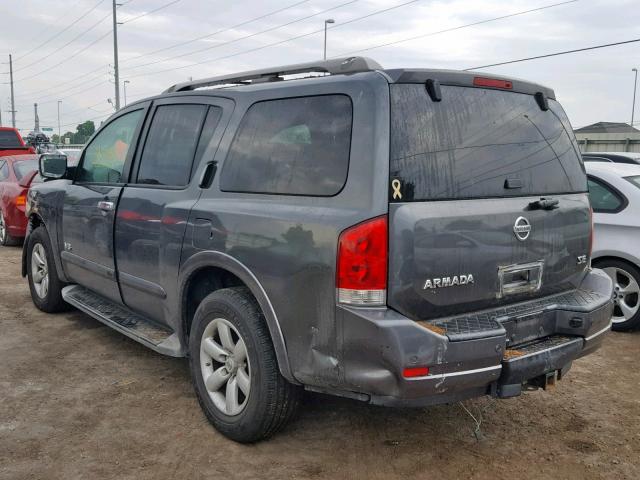 5N1AA08D68N614473 - 2008 NISSAN ARMADA SE CHARCOAL photo 3