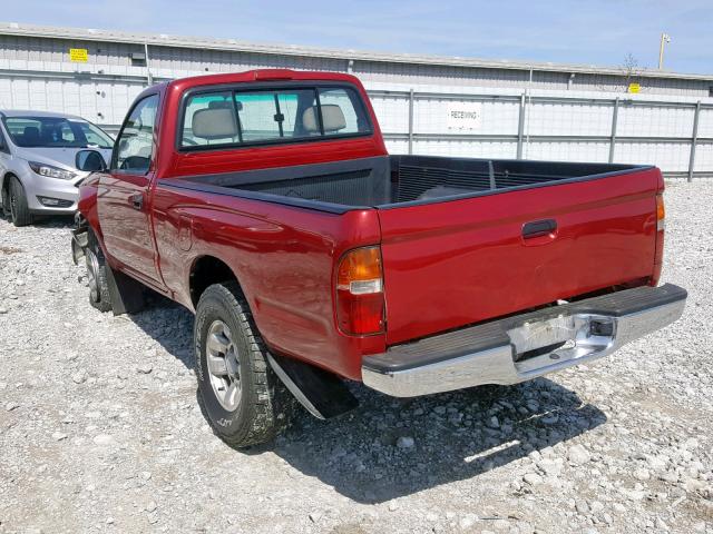 4TAUN61C0SZ025912 - 1995 TOYOTA TACOMA RED photo 3