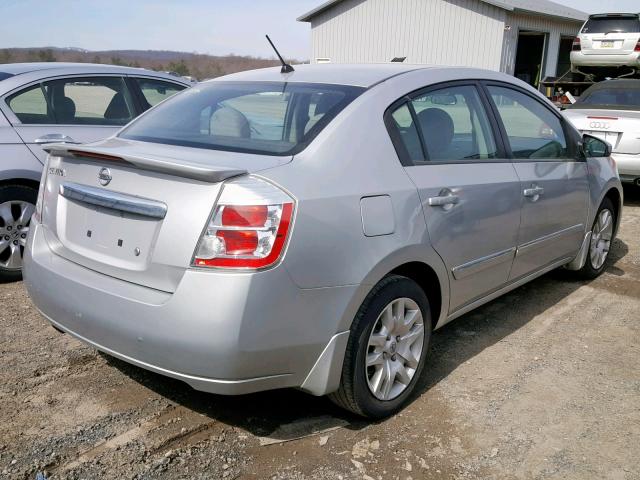 3N1AB6AP1CL657557 - 2012 NISSAN SENTRA 2.0 SILVER photo 4